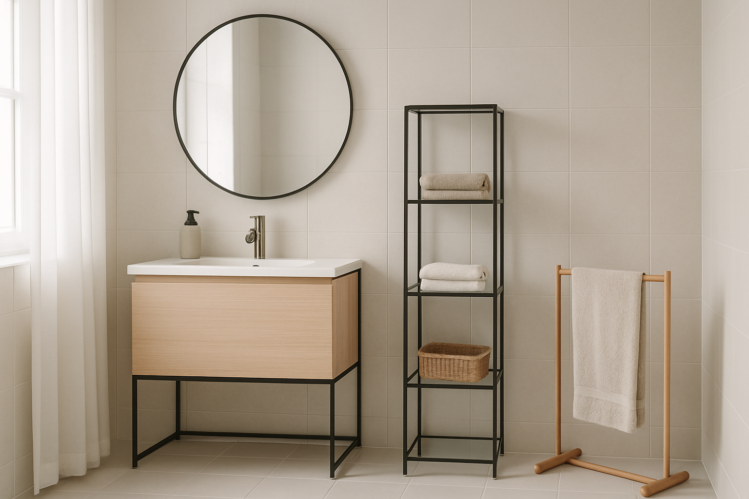 Best Furniture for a Scandinavian Bathroom: Practical Choices with Iconic Style section 3 interior styling detail