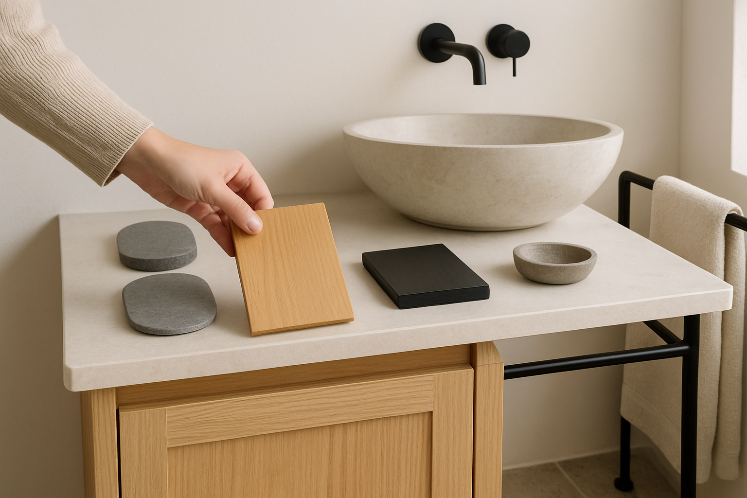 Best Furniture for an Earthy Bathroom: Finding the Perfect Natural Anchors section 5 interior styling detail