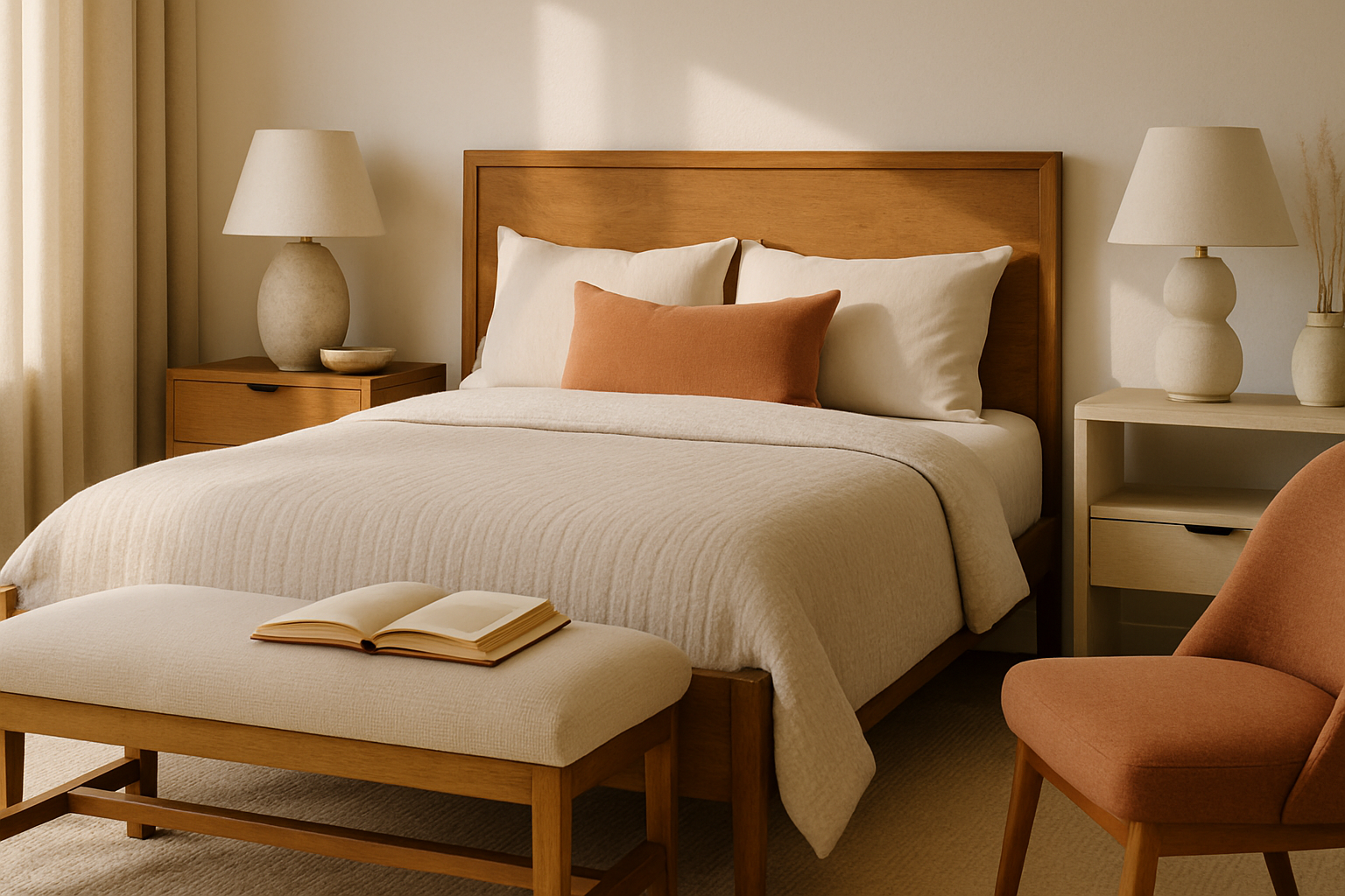 The Best Furniture for a Transitional Bedroom: a Practical Selection Guide section 1 interior styling detail