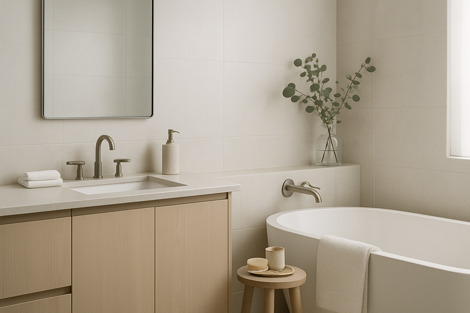 How to Style a Neutral Bathroom with Timeless Modern Elegance section 5 interior styling detail