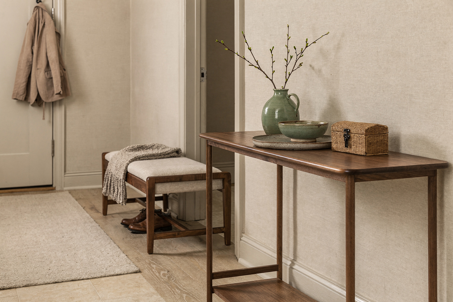 How to Style a Neutral Entryway with Timeless Calm and Texture section 3 interior styling detail