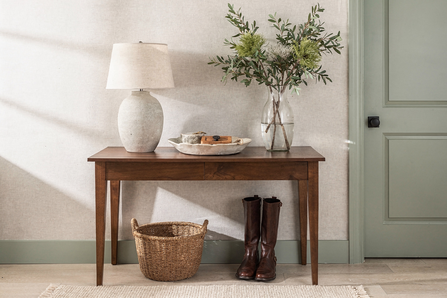 How to Style a Neutral Entryway with Timeless Calm and Texture section 4 interior styling detail