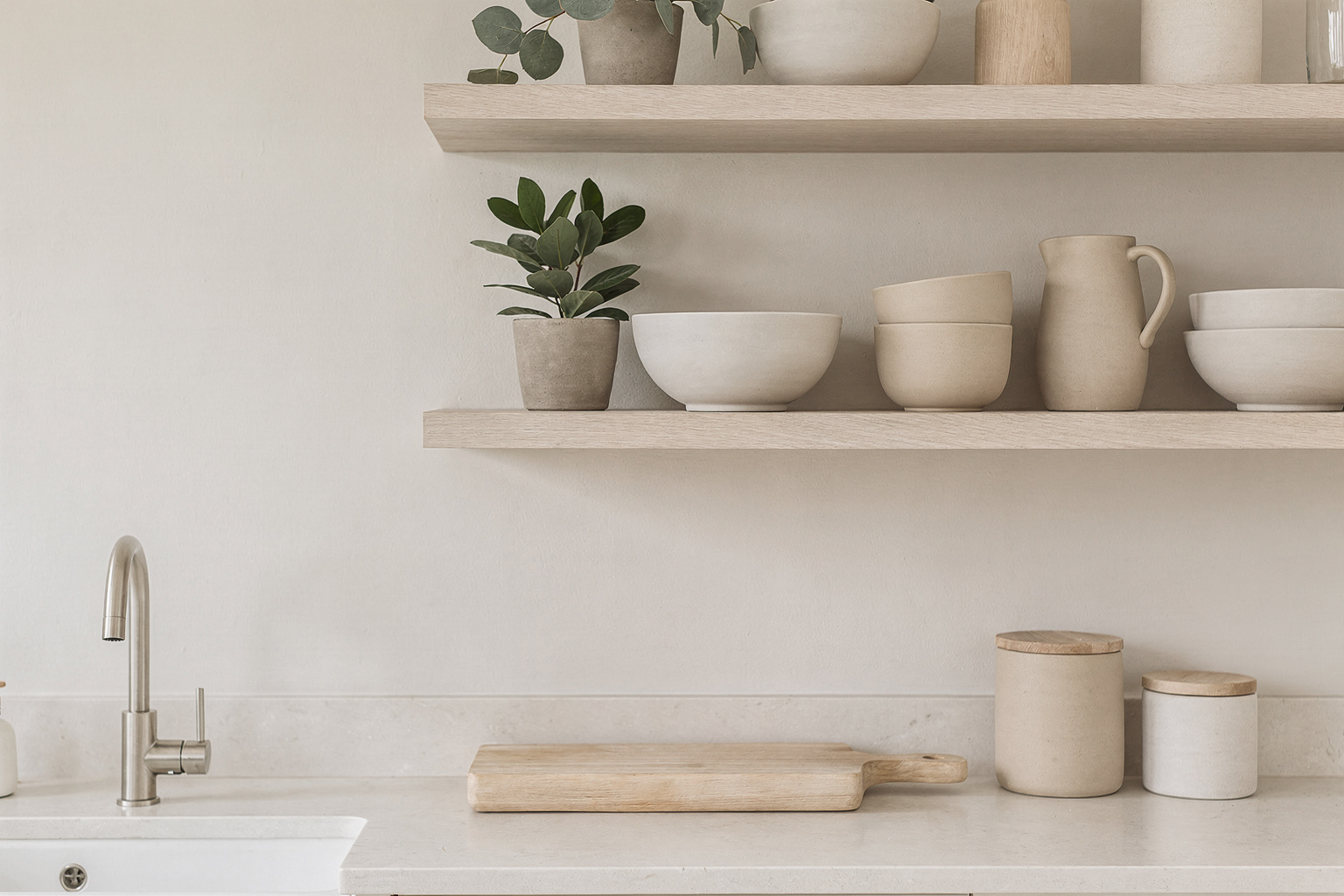How to Style a Neutral Kitchen: A Clear Starting Point section 4 interior styling detail