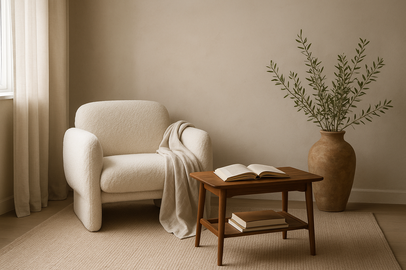 Mastering the Linen and Bouclé Texture Mix for Modern Interiors section 2 interior styling detail