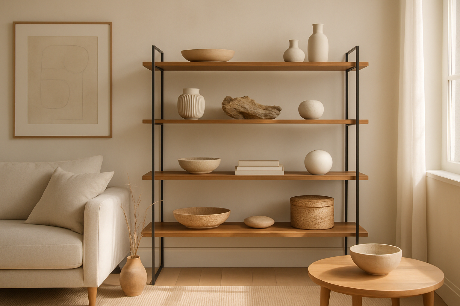 Embracing Organic Modern Living Rooms: A Guide to Natural Elegance section 2 interior styling detail